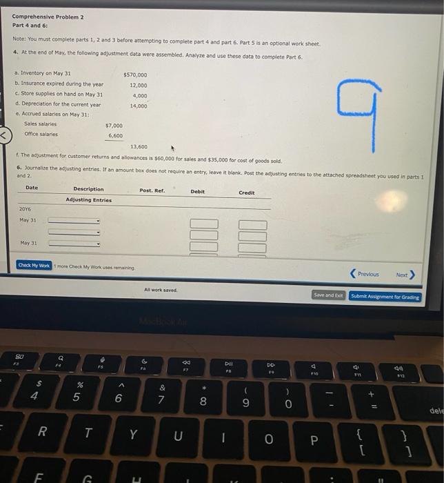 Comprehensive Problem 2 Part 4 and 6: Note: You must | Chegg.com