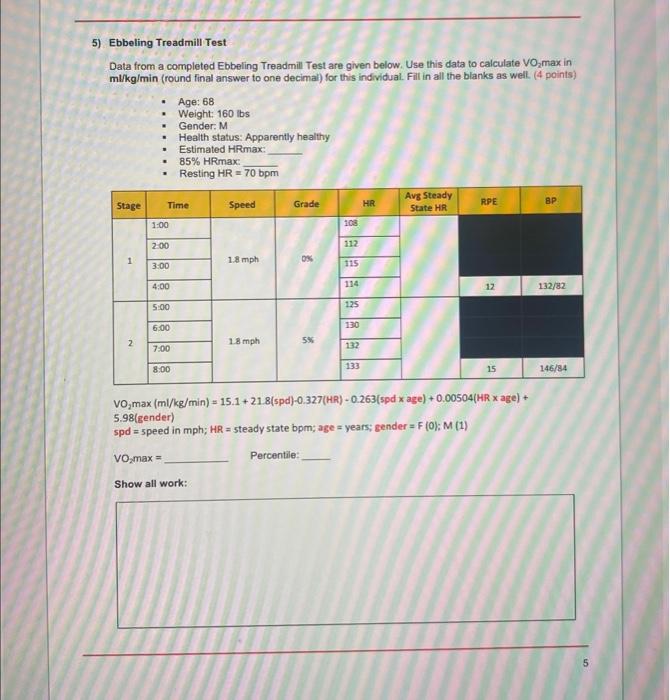 5) Ebbeiling Treadmill Test Aoelar Weight 160 be