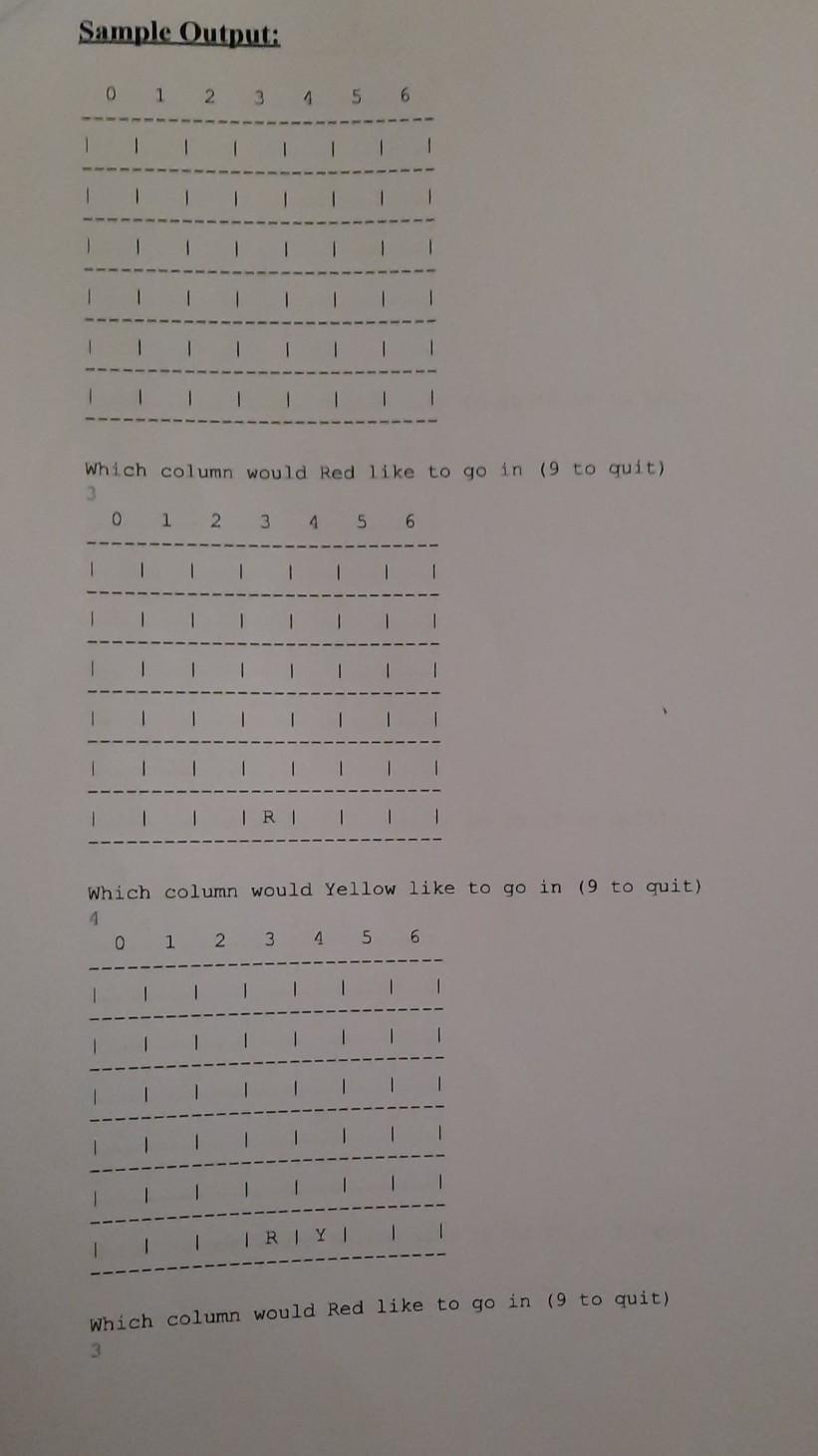 Solved The game board has seven (7) columns and six (6) | Chegg.com