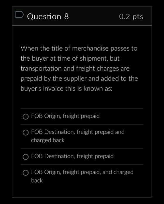 Solved Question 9 0.2pts Compared to motor-carriage and rail | Chegg.com
