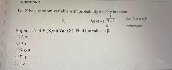 Solved QUESTIONS Let X be a random variable with probability | Chegg.com