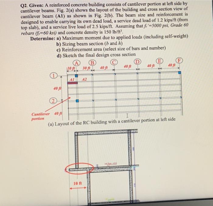 Solved Q2. Given: A Reinforced Concrete Building Consists Of | Chegg.com