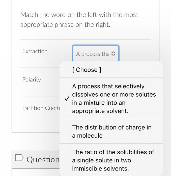 Solved Match the word on the left with the most appropriate | Chegg.com