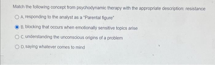 resistance in psychodynamic therapy