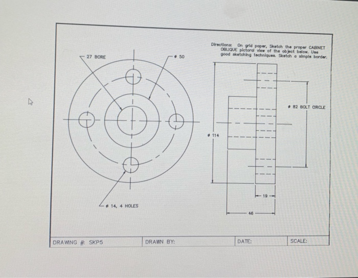 Solved Directions On Grid Paper Skatch The Proper Cabinet