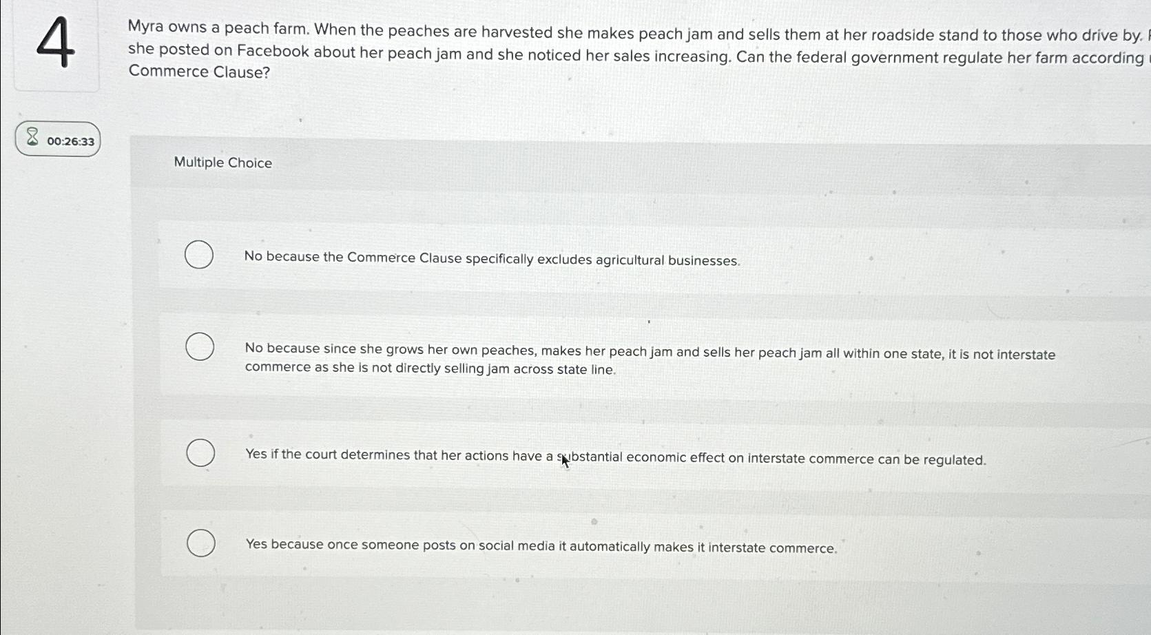 Solved 4Myra owns a peach farm. When the peaches are | Chegg.com