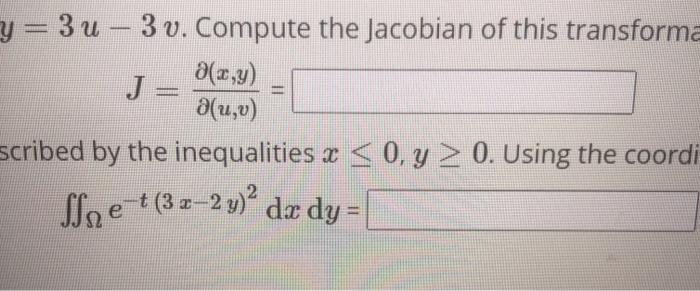 Solved a) Consider the coordinate transformation given by = | Chegg.com