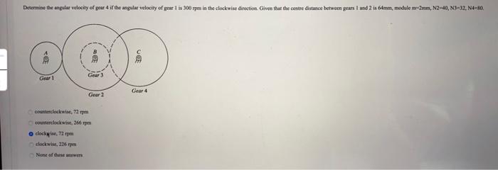Solved courtarclockwise, 72 rom conterelockwive, 26bmpm | Chegg.com