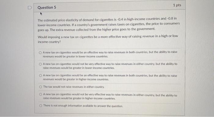Solved Question 3 2 pts Suppose we know that the price | Chegg.com