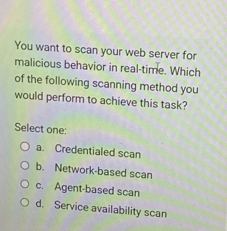 Solved You want to scan your web server for malicious