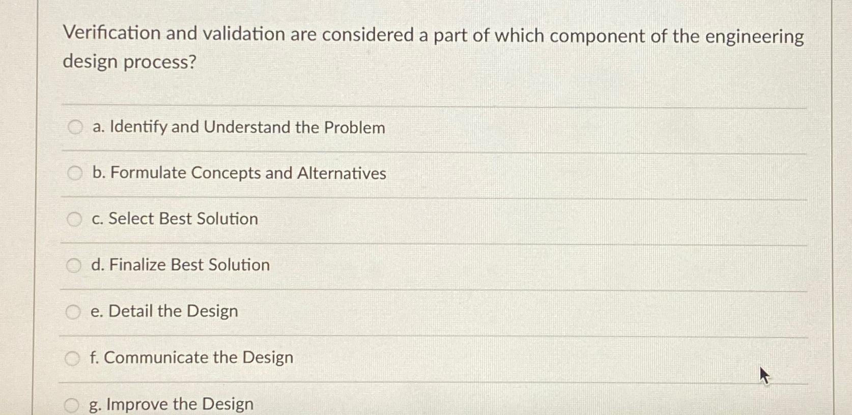 Solved Verification And Validation Are Considered A Part Of | Chegg.com