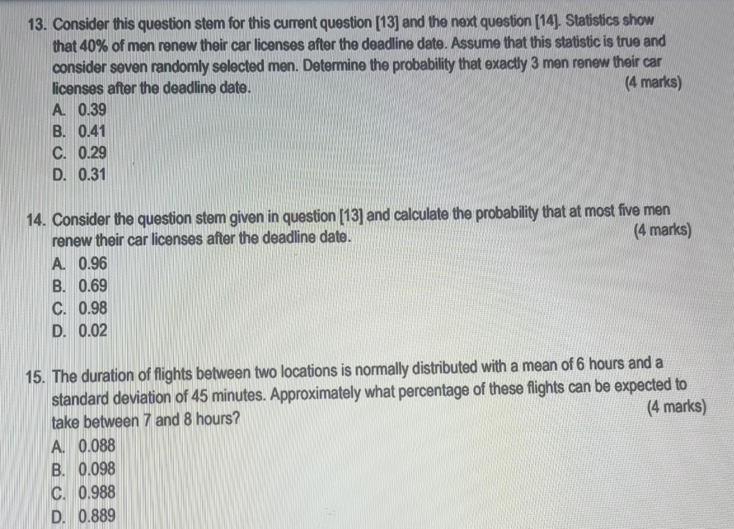 Solved Consider this question stem for both the current | Chegg.com