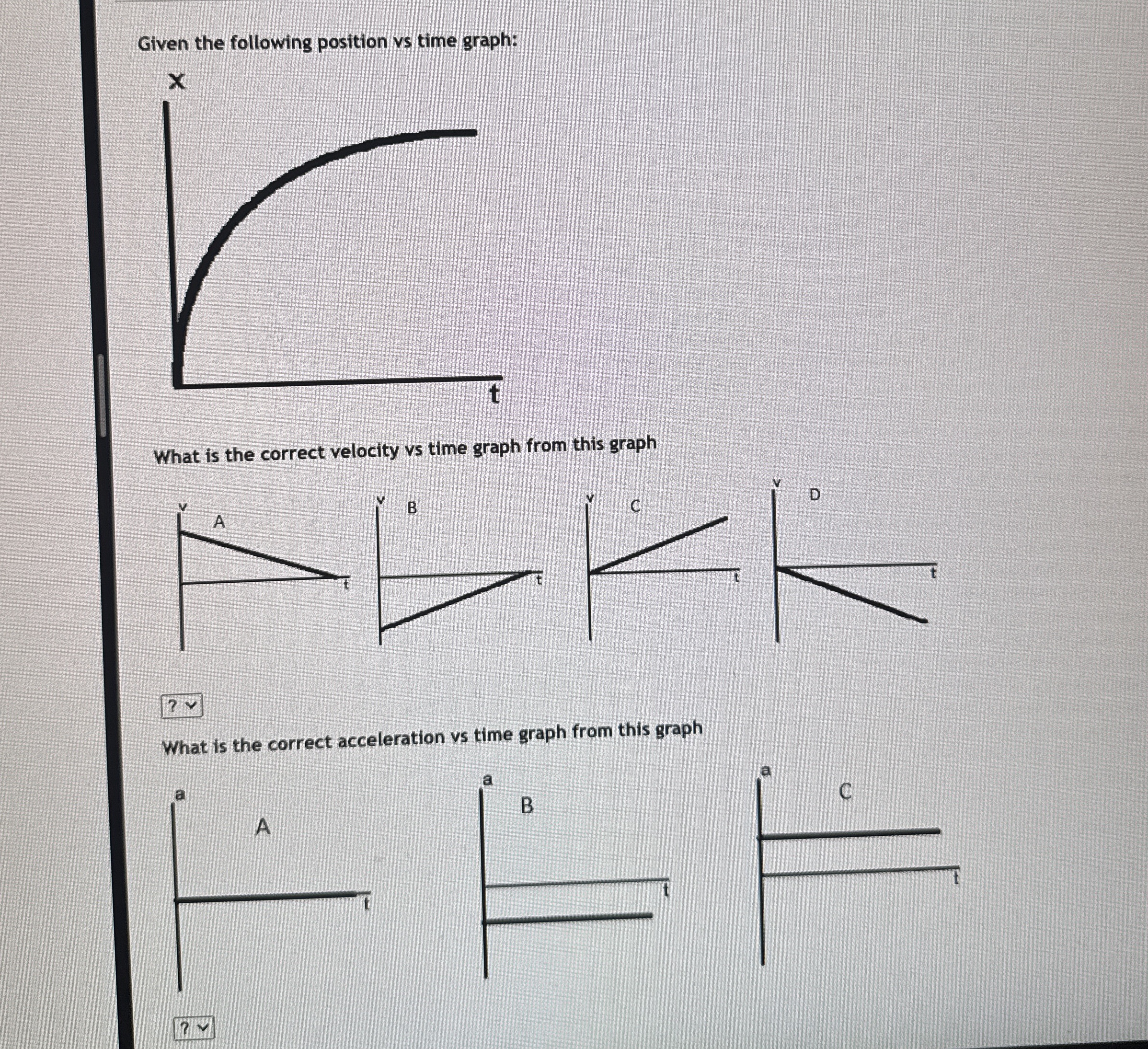 Solved Given the following position vs time graph:What is | Chegg.com