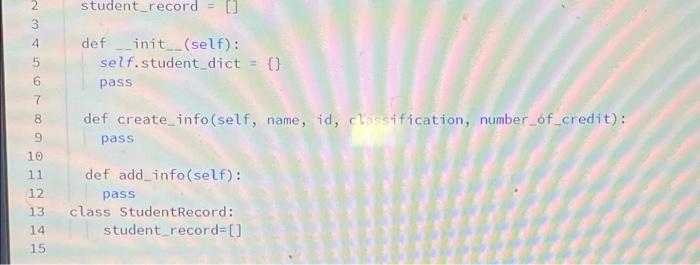 Solved 1. Student Record Background The CS department has | Chegg.com