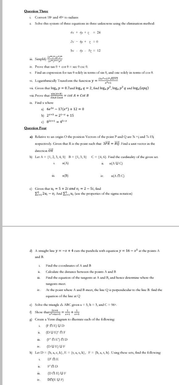 Solved Vi Question 1 A Find The Conjugate Of Z 2 6i Chegg Com