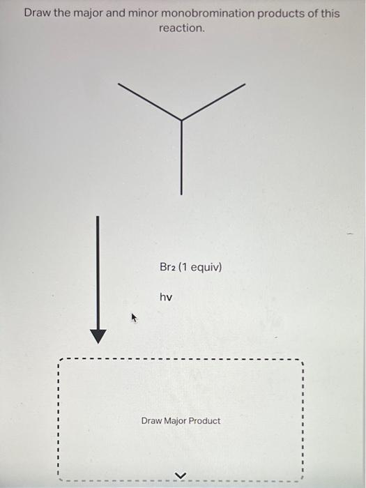 Solved Draw the major and minor monobromination products of