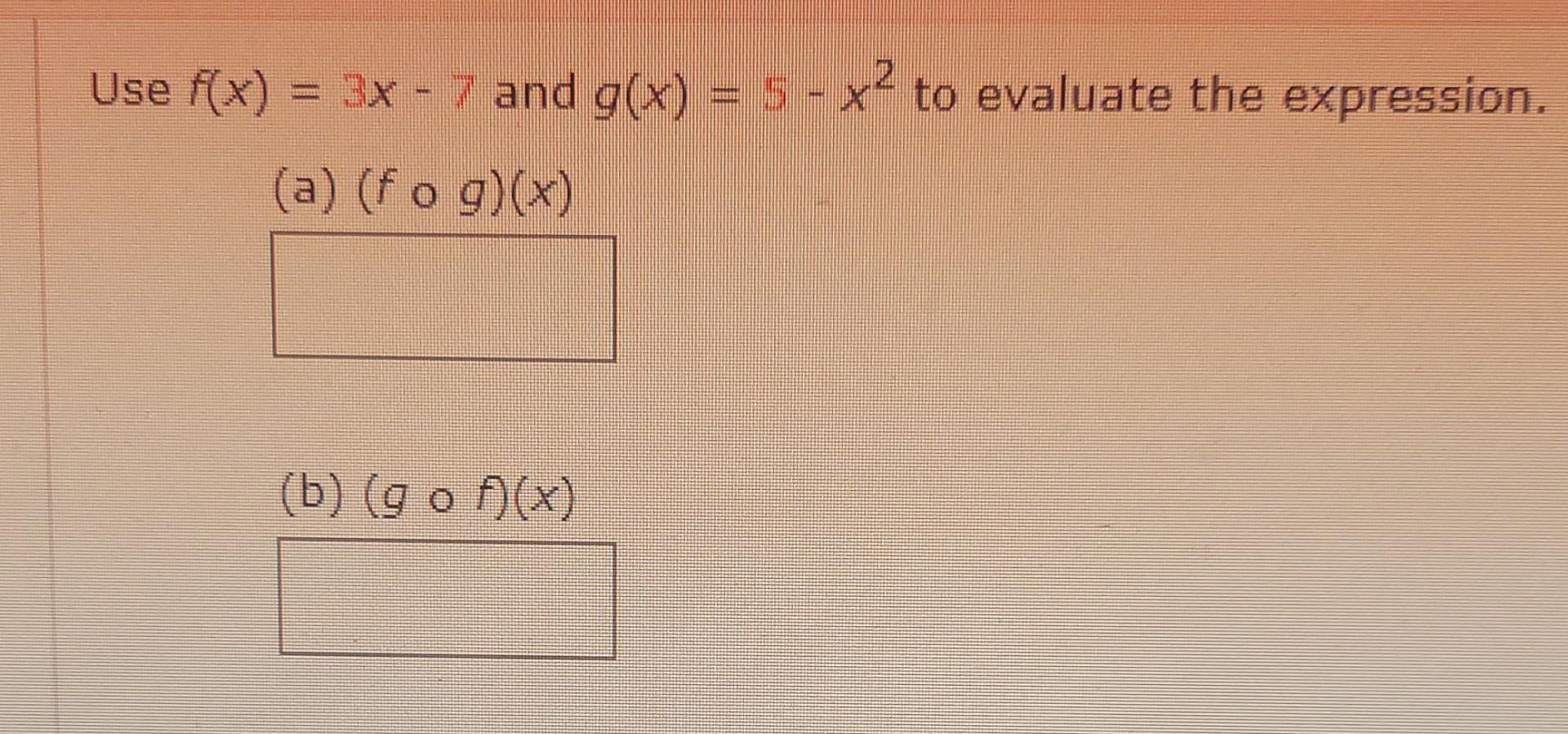 Solved Find The Functions F∘g G∘f F∘f And G∘g And Their