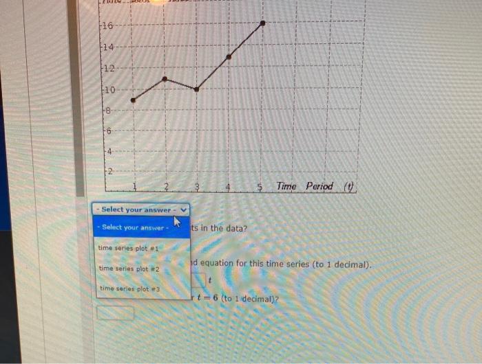Solved Consider the following time series data. t 1 2 3 4 5 | Chegg.com