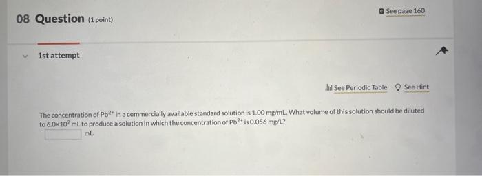 Solved The concentration of Pb2+ in a commercially available | Chegg.com