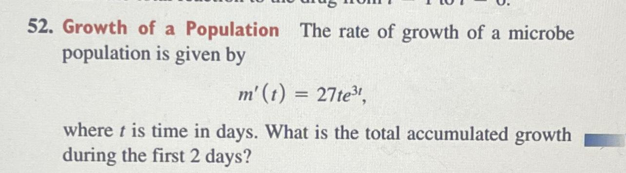 Solved Growth of a Population The rate of growth of a | Chegg.com
