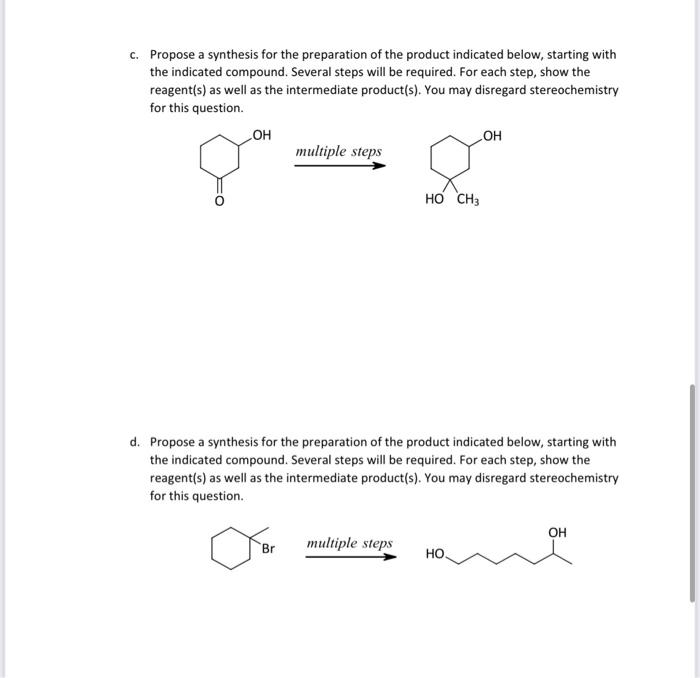 Solved 3. Multistep Syntheses (4.0 Points Each): A. Propose | Chegg.com