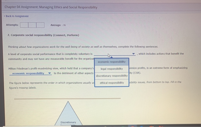 Solved Chapter 04 Assignment: Managing Ethics and Social | Chegg.com