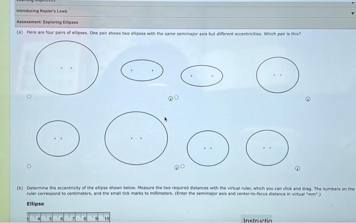 Solved (b) Determine the eccentricity of the ellipse shown | Chegg.com