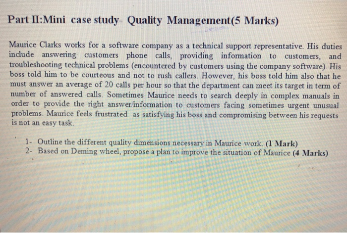short case study on total quality management