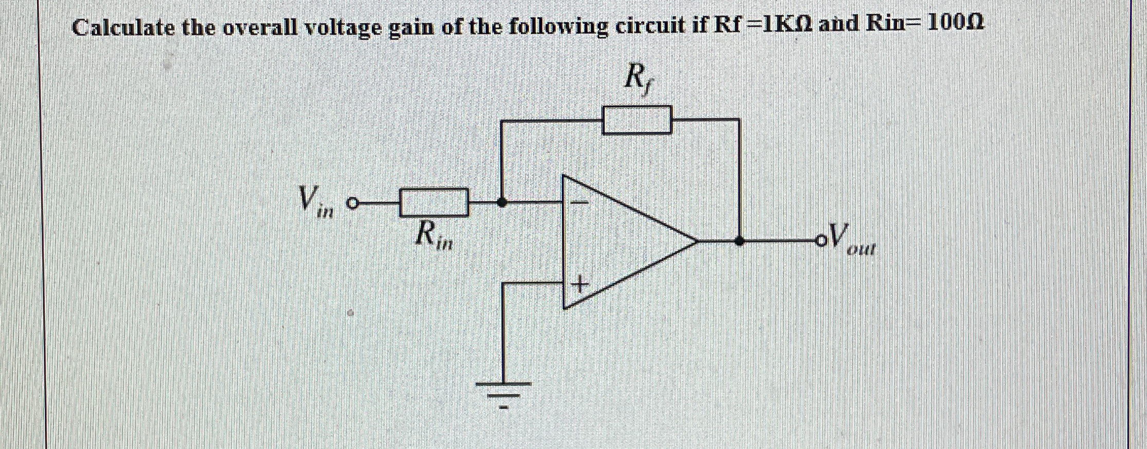Solved Calculate the overall voltage gain of the following | Chegg.com