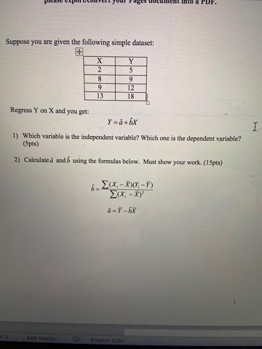 Solved ages a PDF. Suppose you are given the following | Chegg.com
