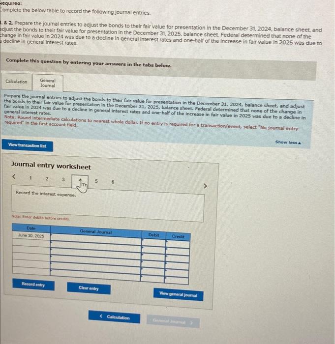 Solved please fill out the table and journal entries and | Chegg.com