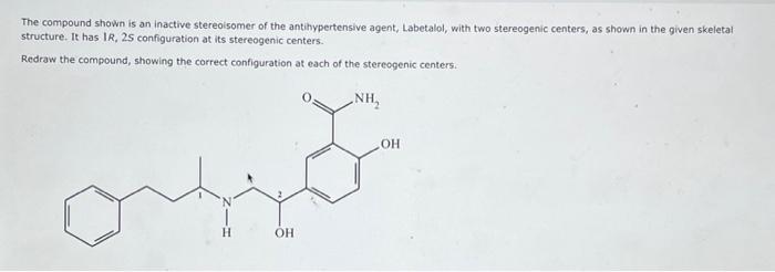 Chemical structures of labetalol stereoisomers.