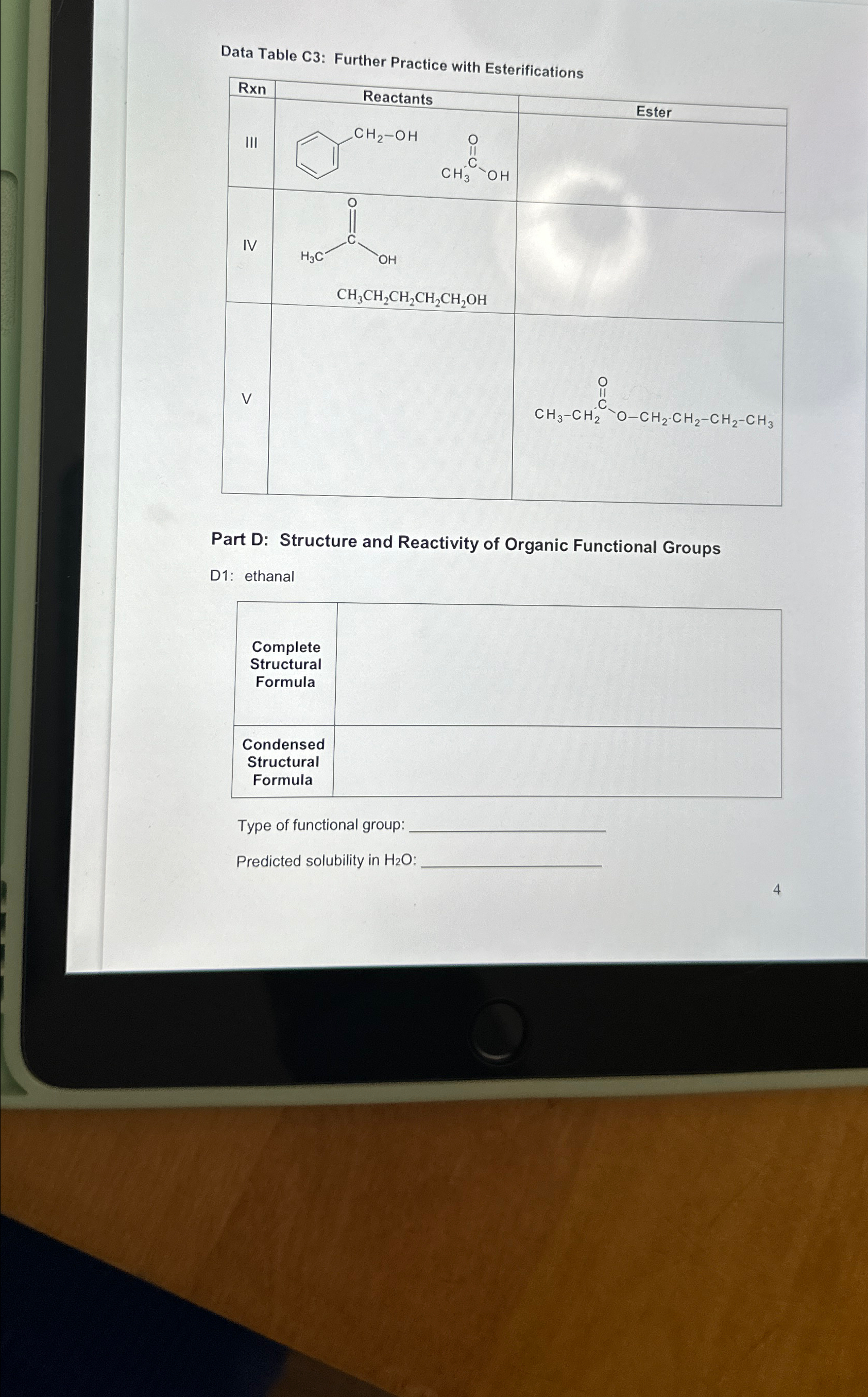 Solved Data Table C3: Further Practice with | Chegg.com