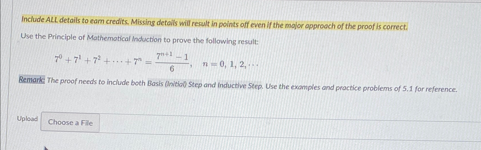 Solved Include ALL details to earn credits. Missing details | Chegg.com