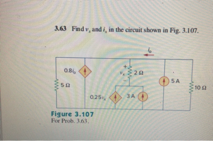 Solved 3.63 Find y, and i, in the circuit shown in Fig. | Chegg.com