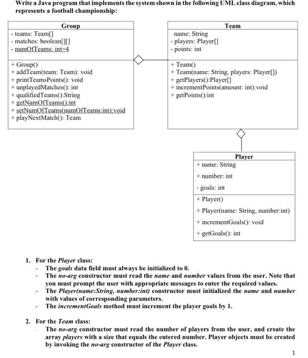 Solved Write a Java program that implements the system shown | Chegg.com