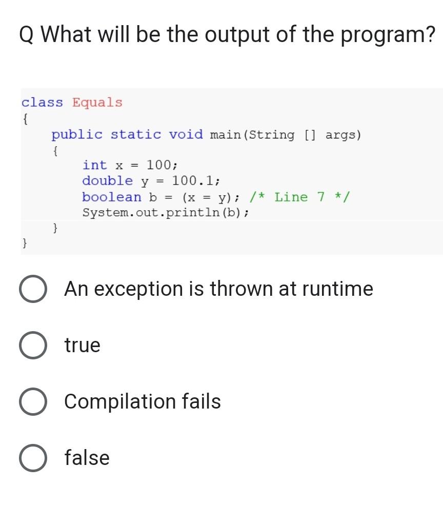 Solved Q What Will Be The Output Of The Program? An | Chegg.com