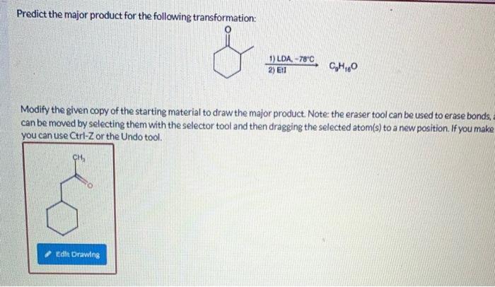 Solved Predict The Major Product For The Following | Chegg.com