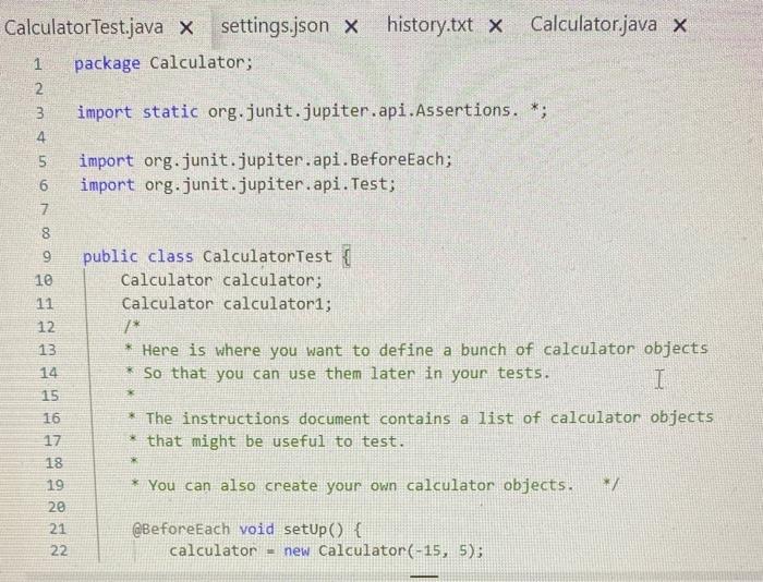 Solved In this lab, we are going to write tests for the | Chegg.com