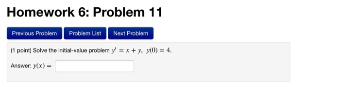 Solved Homework 6: Problem 11 Previous Problem Problem List | Chegg.com