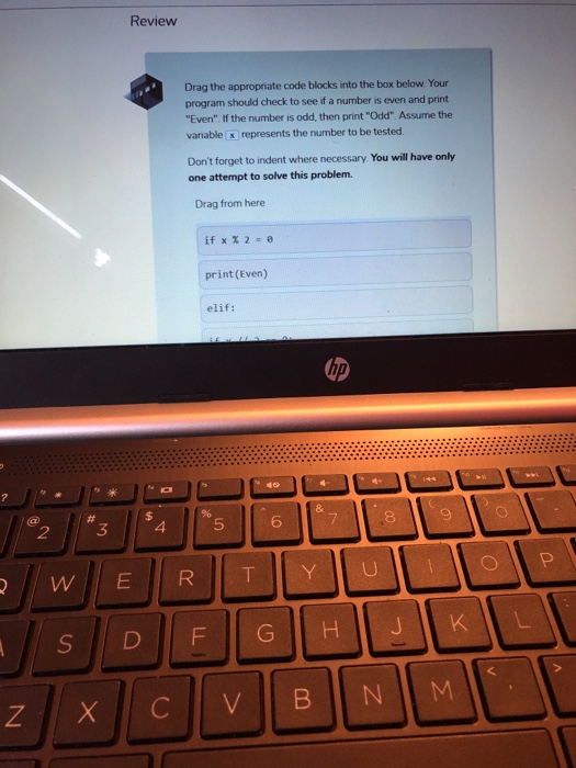 Solved Review Drag the appropriate code blocks into the box | Chegg.com