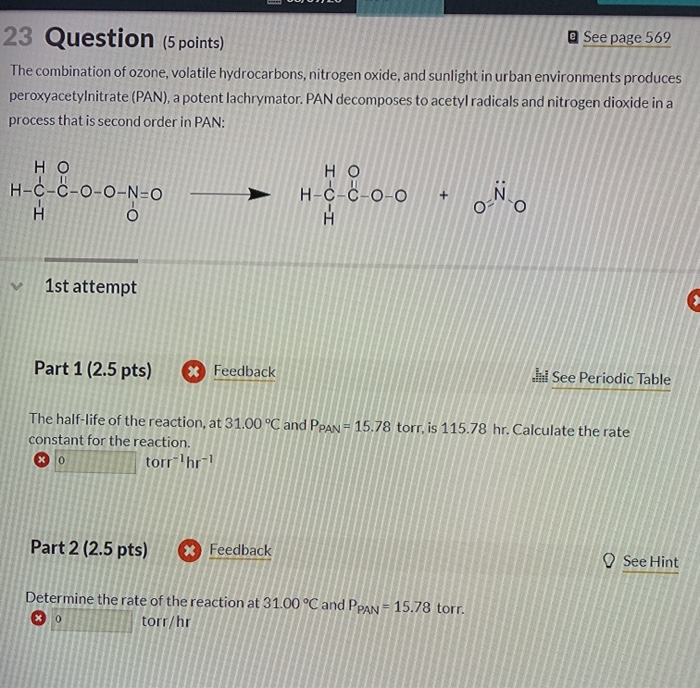 Solved 23 Question (5 points) See page 569 The combination | Chegg.com
