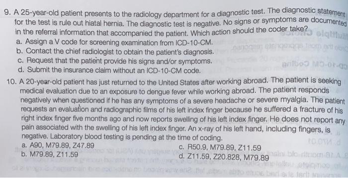 Solved Icd 10 Cm Coding 1 Patient S Discharge Statement Is Chegg Com