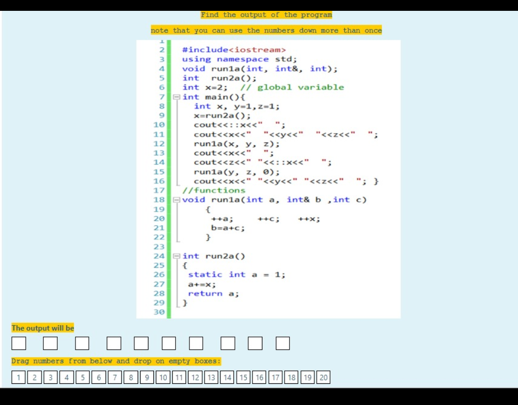 Solved Find the output of the program note that you can use | Chegg.com