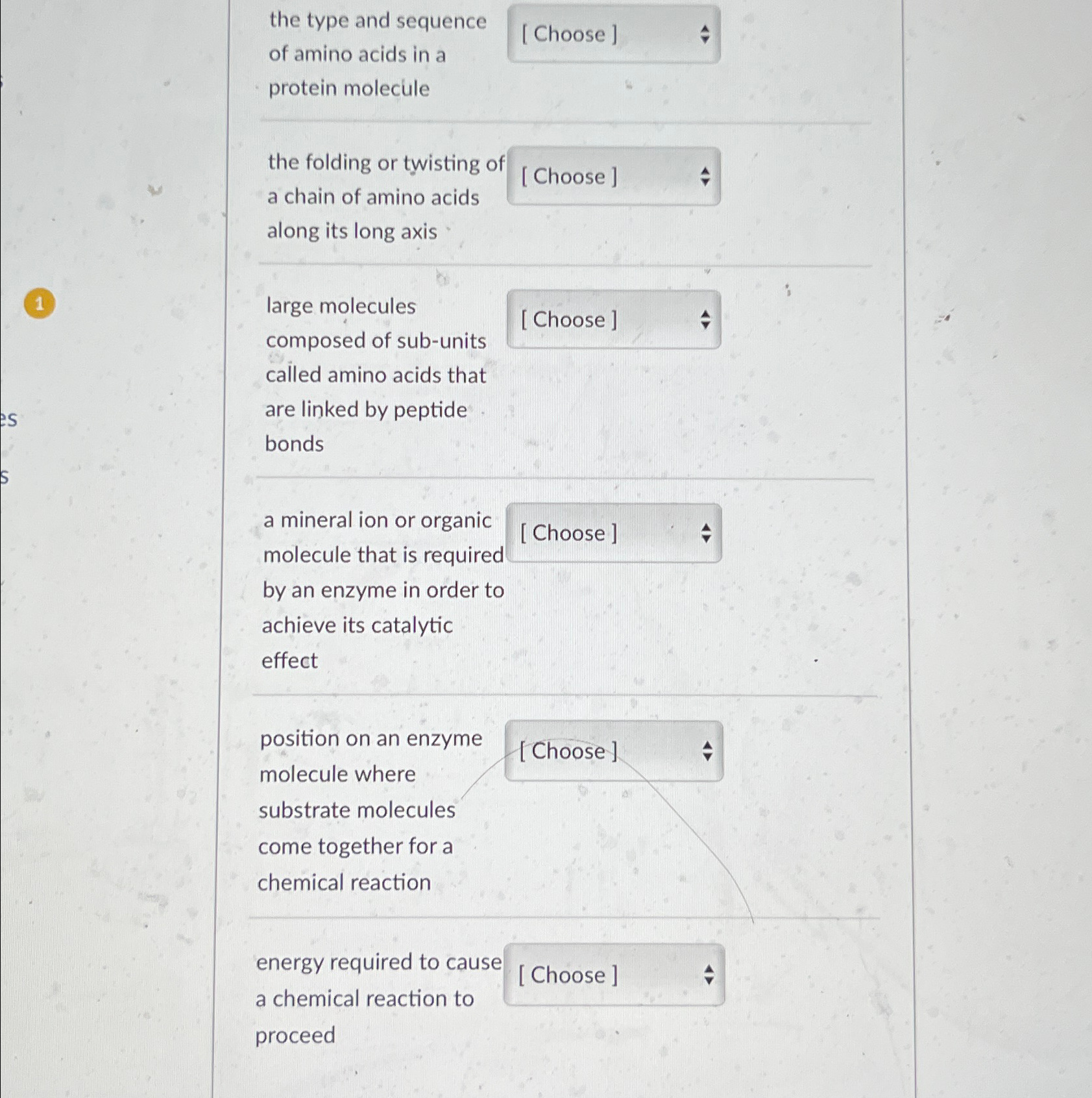 Solved the type and sequence of amino acids in a protein | Chegg.com