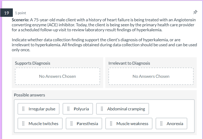 Solved Scenerio: A 75-year-old male client with a history of | Chegg.com