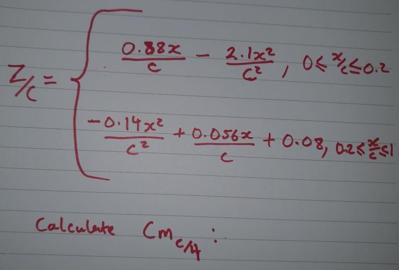 Solved [THIN AIRFOIL THEORY] Calculate Cmc/4 for an airfoil | Chegg.com