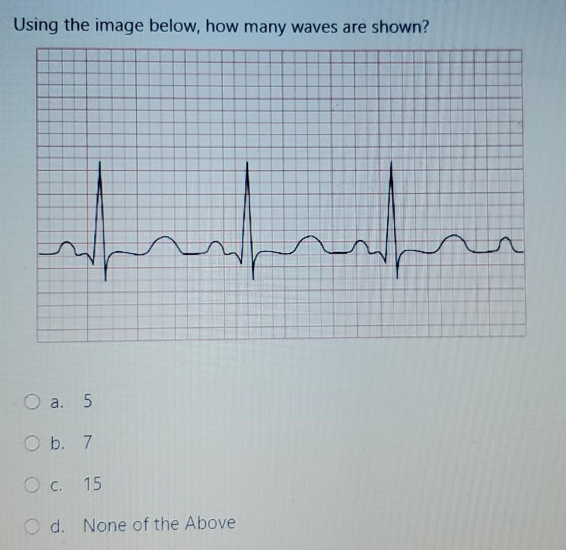 Solved Using the image below, how many waves are shown? a. 5 | Chegg.com