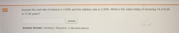 Solved Assume The Real Rate Of Interest Is 4.00% And The | Chegg.com