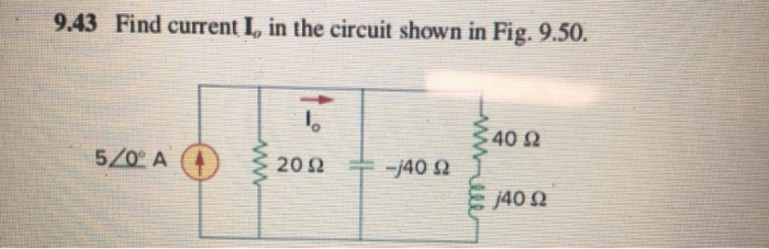 Solved 9.43 Find current I, in the circuit shown in Fig. | Chegg.com